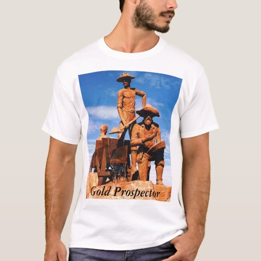 Alaska Gold Prospector Foto gedrukt T-shirt (Voorkant)
