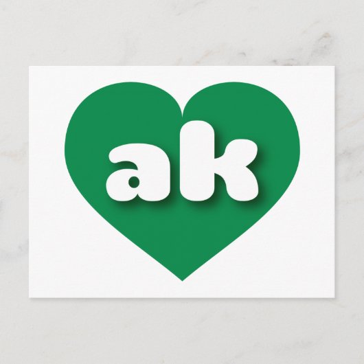 Alaska green hart - Ik hou van eikel Briefkaart (Voorkant)