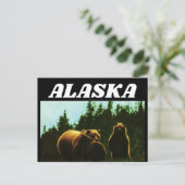 ALASKA  GRIZZLY BEER BRIEFKAART (Staand voorkant)