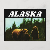 ALASKA  GRIZZLY BEER BRIEFKAART (Voorkant)