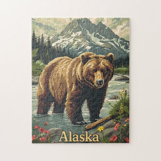 Alaska Grizzly Beer Legpuzzel (Verticaal)
