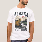 Alaska Grizzly Family Frontier T-shirt (Voorkant)