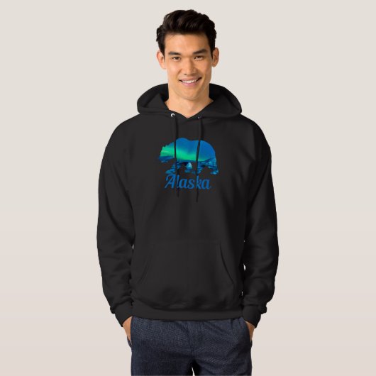 Alaska   Grizzly Polar Bear Nature Winter Hoodie (Voorkant volledig)