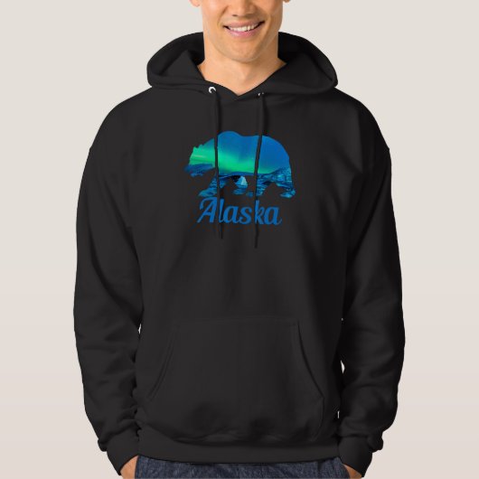 Alaska   Grizzly Polar Bear Nature Winter Hoodie (Voorkant)