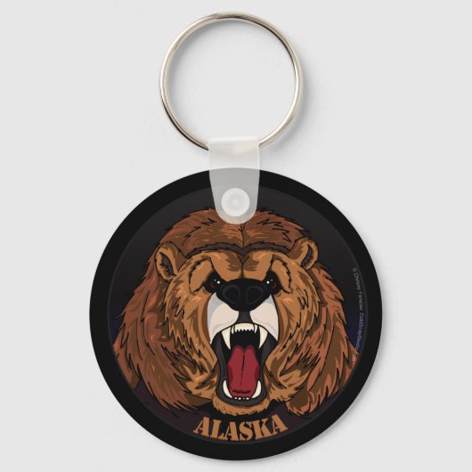 Alaska Grizzly Sleutelhanger (Voorkant)