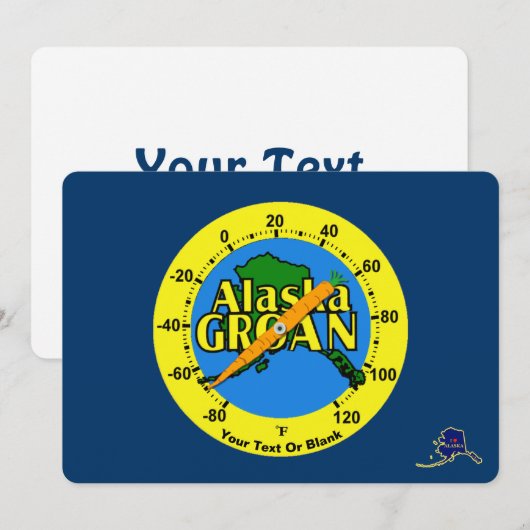 Alaska Groan Thermometer Feestdagenkaart (Voorkant / Achterkant)