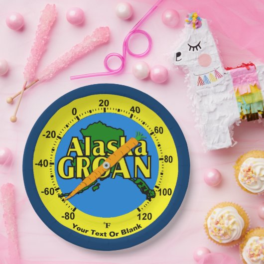 Alaska Groan Thermometer Papieren Bordje (Feest)