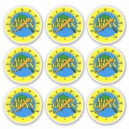 Alaska Groan Thermometer Sticker (Voorkant)