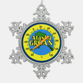 Alaska Groan Thermometer Tin Sneeuwvlok Ornament (Voorkant)