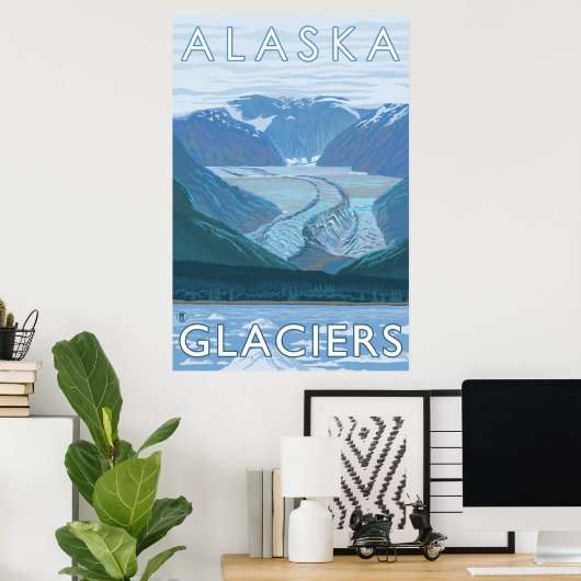 Alaska - Grote gletsjerscène Poster (Thuiskantoor)