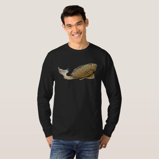 Alaska Halibut Fishing Lures Jigs Fish Artwork Fis T-shirt (Voorkant volledig)