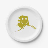 Alaska Happy Face Paper-Borden Papieren Bordje (Voorkant)