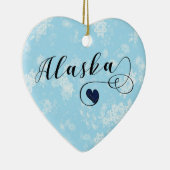 Alaska Heart, Ornament met kerstbomen, Alaskan (Rechts)