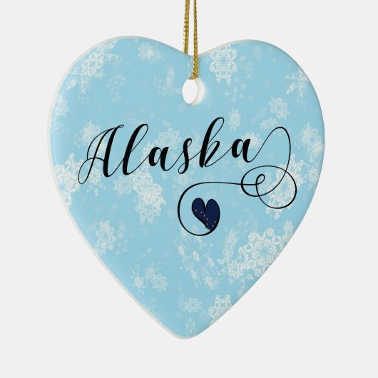 Alaska Heart, Ornament met kerstbomen, Alaskan (Rechts)