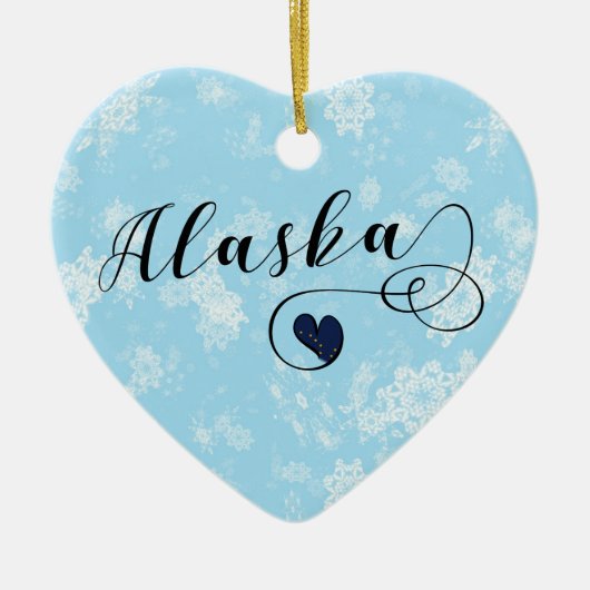Alaska Heart, Ornament met kerstbomen, Alaskan (Voorkant)