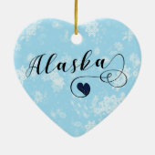 Alaska Heart, Ornament met kerstbomen, Alaskan (Achterkant)