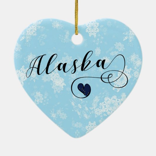 Alaska Heart, Ornament met kerstbomen, Alaskan (Achterkant)