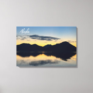 Alaska, het land van de middernachtzon canvas afdruk