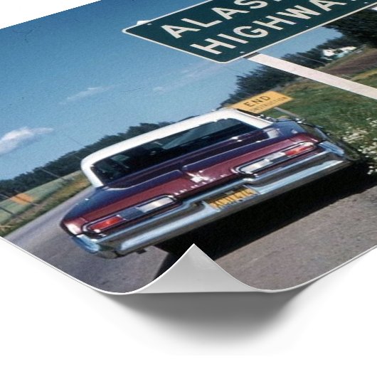 Alaska Highway Sign 1962 Vintage Poster (Hoek)