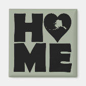 Alaska Home Heart State-koelkast Magnet (Voorkant)