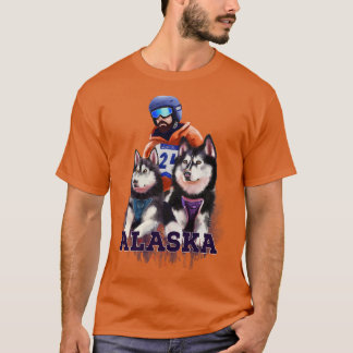 Alaska Home naar Mushers en Huskies T-shirt