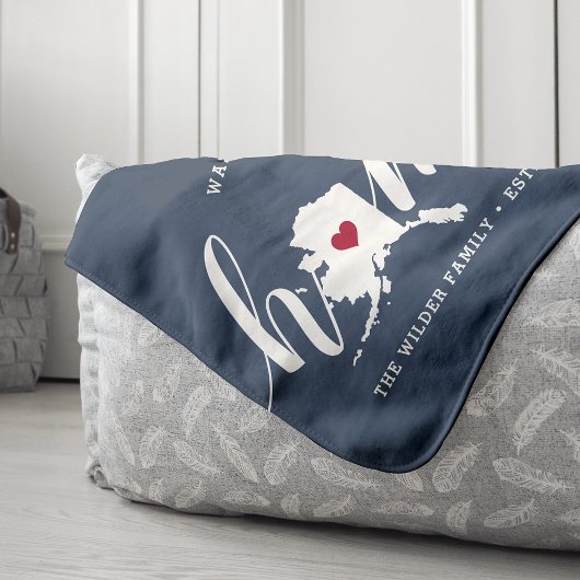 Alaska Home State Personalized Sherpa Deken
