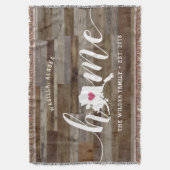 Alaska Home State Personalized Wood Kijk uit Deken (Voorkant Verticaal)