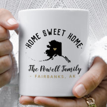 Alaska Home Sweet Home Familie Monogram Mok