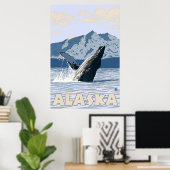 Alaska - Humpback Whale Poster (Thuiskantoor)