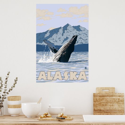 Alaska - Humpback Whale Poster (Keuken)