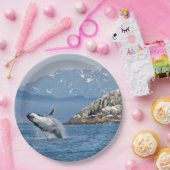 Alaska Humpback Whale Wildlife Foto Papieren Bordje (Feest)
