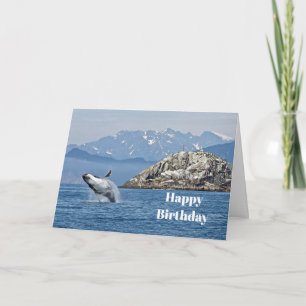 Alaska Humpback Whale Wildlife Foto van Birthday Kaart
