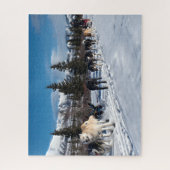 Alaska Husky Dog Sled Race Legpuzzel (Verticaal)