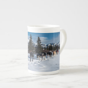 Alaska Husky Dog Sled Race Porselein Kop