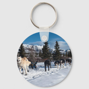 Alaska Husky Dog Sled Race Sleutelhanger