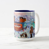 Alaska Husky Kisses in de stad Anchorage mok (Voorkant rechts)