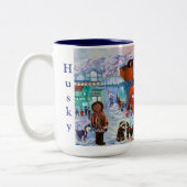 Alaska Husky Kisses in de stad Anchorage mok (Links)