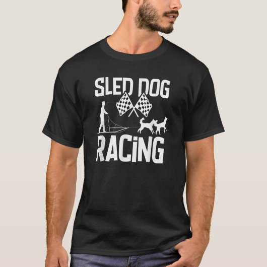 Alaska husky sled dog race and mushing 3 t-shirt (Voorkant)