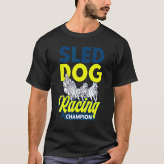 Alaska Husky sleeën slee hond racing hond slee rij T-shirt