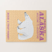 Alaska IJsbeer vintage reisposter Legpuzzel (Horizontaal)