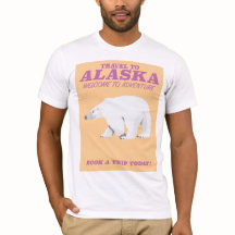 Alaska IJsbeer vintage reisposter
