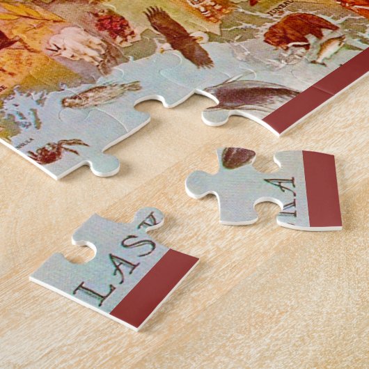 Alaska Illustrated Postcard 8x10 Legpuzzel (Zijkant)