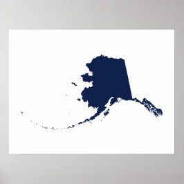 Alaska in Blauw Poster