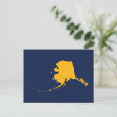 Alaska in Blue en Gold Briefkaart (Staand voorkant)