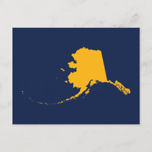 Alaska in Blue en Gold Briefkaart
