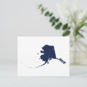 Alaska in Blue en Gold Briefkaart (Staand voorkant)