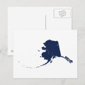 Alaska in Blue en Gold Briefkaart (Voorkant / Achterkant)
