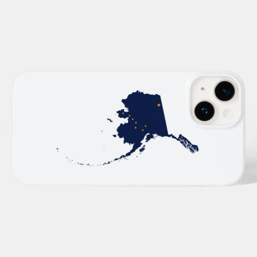 Alaska in Blue en Gold Case-Mate iPhone Case (Achterkant (horizontaal))