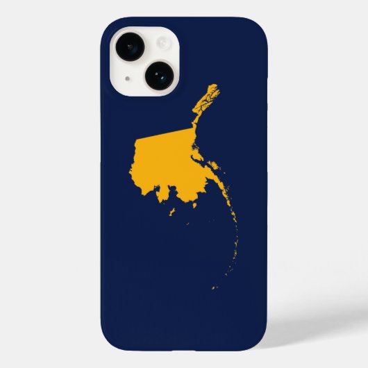 Alaska in Blue en Gold Case-Mate iPhone Case (Achterkant)