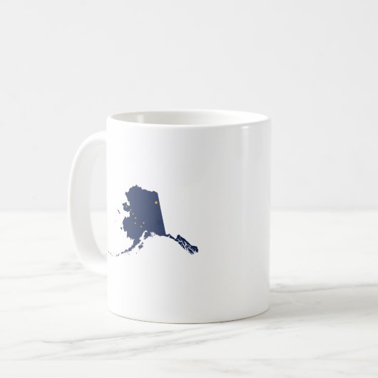 Alaska in Blue en Gold Koffiemok (Voorkant links)